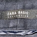 ZARA BASIC BLACK CROPPED WIDE LEG SUEDE SOFT DRESS PANTS XS POCKETS HIGH RISE Photo 1