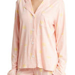 P.J. Salvage NWOT  Cheers Button Down Pajama Top Pink Champagne Photo 0