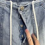 Ralph Lauren Vintage Polo Drawstring Wide Leg Jeans Womens 8 Utility Button Fly Photo 3