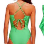 Scotch & Soda One Pcs Swimsuit Sz S Halter Ruched Feminine Preppy Cottage NWT Photo 3