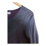 Three Dots Jersey Knit Tunic Asymmetrical Scoop Neck Gray Burgundy Medium Top Photo 2