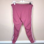 Adidas Women’s Pink and White 3 Stripes Athletic Athleisure Leggings Photo 2