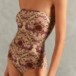 Adriana Degreas Vintage Strapless Swimsuit Citronelle Womens Size Small Yellow Photo 0