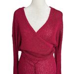 l*space L* Topanga Knit Sweater Cover-Up Dress Cabernet Photo 4