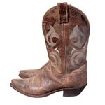 Justin 11” Bent Rail Western Boots, Puma Tan SZ 11 Western Cowgirl Ranch Patina Photo 2