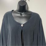 Eileen Fisher  Silk Charmeuse Open Front Cardigan Jacket Size Medium Photo 1