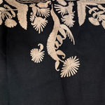 Lucky Brand  Black Embroidered Boho Folk Cotton Tunic Tie Waist Medium Photo 7