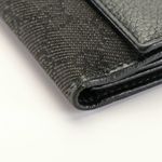 Gucci  STUDDED INTERLOCKING GG BLACK CANVAS & LEATHER CONTINENTAL WALLET Photo 5
