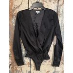 Tobi NWT Womens black wrap v-neck long sleeve body suit, size XS Photo 1