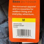 NEW BASS OUTDOOR Women's Quilted Bomber Jacket Black Size Medium Zip Front Photo 2