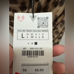 ZARA NWT  animal print leopard tulle ruched dress large Photo 6