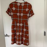 Fossil  burnt orange silk atomic dress 0 Photo 1