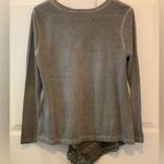 Dantelle Gray Asymmetrical Lace Hem Women's Top. Size-Medium Photo 1