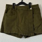 ZARA denim wrap skort in dark green sz small nwt Photo 0