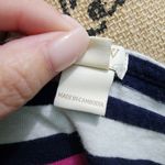 J.Crew  Striped Top‎ 3/4 Sleeve Boat Neck Pink Accent Casual Tee Shirt Medium Photo 3