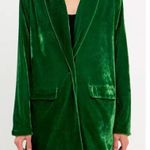 English Factory Green Velvety Velour Blazer Photo 3