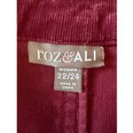 Roz & Ali  Women’s Burgundy Corduroy Blazer Jacket Size 22/24 Photo 1
