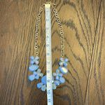 Francesca’s Statement‎ Necklace Blue Acrylic Stone Flowers Blue Photo 1