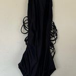 House Of CB  London Black Ladderback One Piece Swim Zipper Size S Photo 2