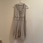 Free People Highway Zip Light Gray Vest Size Large Photo 3