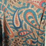 GRECERELLE Women’s Paisley long sleeved button down Brown Sweater size Medium Photo 9