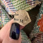 Vintage Paisley Print Knit Jacket Green Photo 7