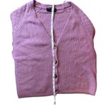 Lane Bryant  2X Plus Pink Knit Lace Detail V Neck Puff Sleeve Cardigan Sweater Photo 14