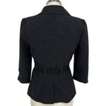 Classiques Entier Wool Linen Tie Waist Blazer Jacket Navy Blue Size 6 Photo 5