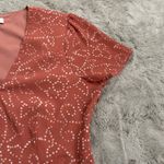 Madewell Posy Ruffle Faux Wrap Dress in Twisted Vines Terra Cotta Size 4 Beach Photo 8