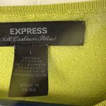 EXPRESS Y2k Lime Green Sequin Beaded Embellished Silk Cashmere Blend Cardigan L Photo 2