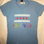 Anvil CHICAGO Short Sleeve Tee Shirt Cotton New Rainbow Size Small Photo 0