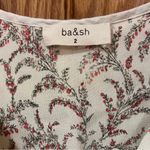 Ba&sh Esra Floral Embroidery Lattice Detail Mini Dress w/ Tassels Beige Size 8 Photo 7