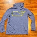 Vineyard Vines  Performance Women XS Heathered Blue Neon Yellow Hooded Sweatshirt Photo 5