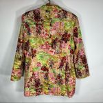 Vintage Bright City Scape Blazer 14 Petite Green Size 14P Photo 1