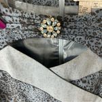 VTG Cheetah Denim Cut Out Blouse Blue Size 14 Photo 10