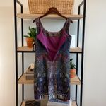 NWT Muse Colorful Print Party Cocktail Dress, 6 Purple Photo 5