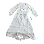 Victoria's Secret 90’ Vintage  Night Robe Sheer Chiffon  Lace V-neck & Cuff  Size Photo 6