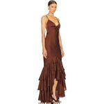 Lovers + Friends NEW  Cleo Gown in Chocolate Brown Photo 2