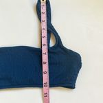 Aerie Scoop Indigo Blue Textured Swim Top Size Medium Photo 6