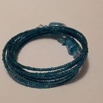 Women’s Stretchy Spiral Bracelet Beaded Blue Photo 3
