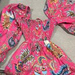 Charina Sarte Vibrant Pink Bohemian Talaia Cut Out Mini Dress NWT Photo 0