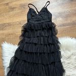 Lulus LULU’S Radiant Event Black Mesh Tiered Pleated Backless Maxi Dress Photo 5