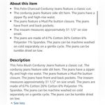 Mud Pie  size XS brown Felix corduroy jeans side slit hem classic cut zipper close Photo 13