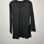 Go Couture  Womens Tunic Sweatshirt Knitted V-neck Gray Size Large NWT Photo 7