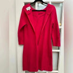 Vintage Elizabeth McKay Designer Fuchsia Heavy Italian Ponte Midi Dress Size 8 Pink Photo 5