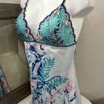 In bloom by jonquil Floral Lace Trim Chemise Blue Size L Photo 3