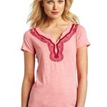 Lucky Brand  Maldives embroidered tee size small Photo 0