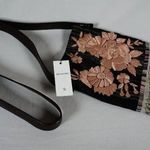 NWT!! Megan Park England 100% Silk Flower Embroidered Beaded Purse Crossbody Bag Pink Photo 0