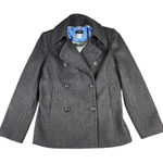 J.Crew  Womens Jacket Pea Coat Grey Wool Blend Size M Medium Photo 0