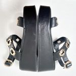 Larroude Milan Sandals Flatform Platform Black Leather Size 9 Photo 8